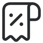 Receipt Discount SVG Icon